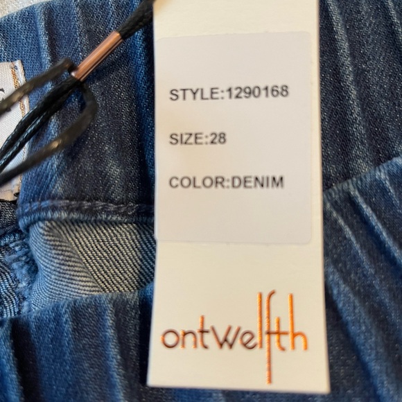 New! Denim Crop Lace Up Blue Jeans! Size 10/12 - Picture 8 of 8